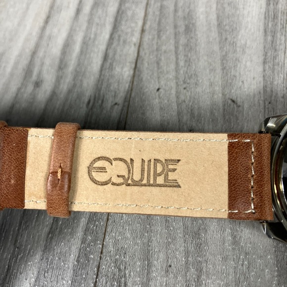 Equipe Turbo 44mm Brown Leather Strap Men's Watch EQUT102 - Picture 6 of 8
